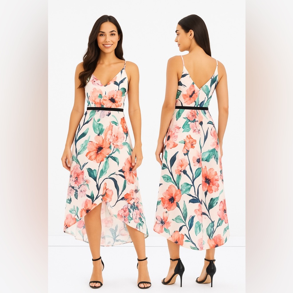 Floral Print Cooper St Floral Dress Wayne Cooper V-neck Rose Print Dress